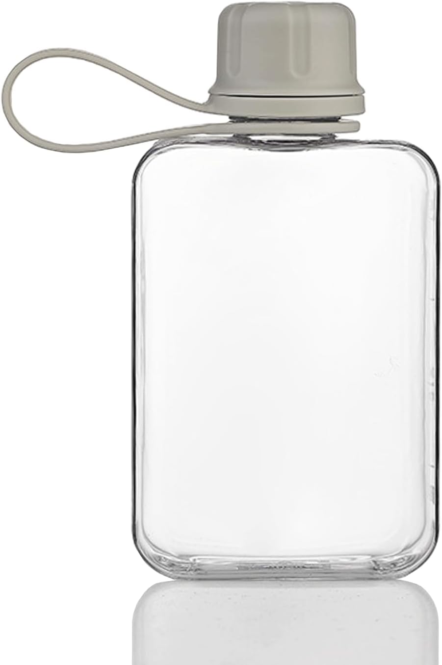 8.2 oz/240 ml Flat Travel Water Bottle, BPA Free Tritan Reusable Plastic Square Water Bottle for Camping, Fitness, Outdoor Sports, Fits Purse and Pocket