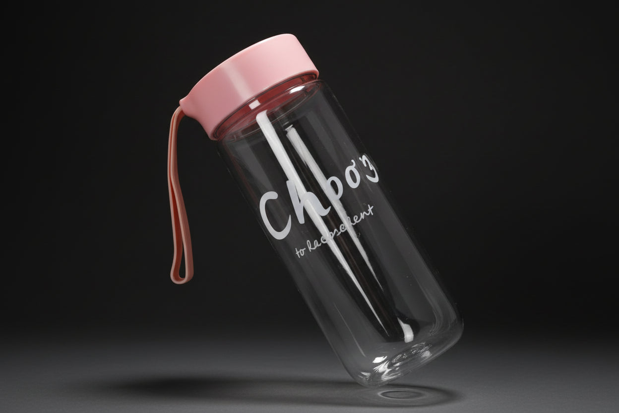 600 ml matt plastvannflaske